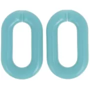 39x23mm Oval acrylic link - Lagoon blue x1