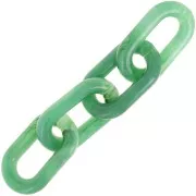 39x23mm Oval acrylic link - Green Marbled x1