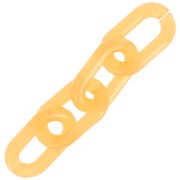39x23mm Oval transparent acrylic link - Light orange x1
