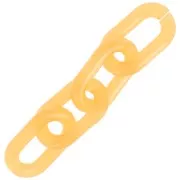39x23mm Oval transparent acrylic link - Light orange x1