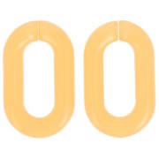 39x23mm Oval transparent acrylic link - Light orange x1