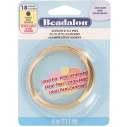1.02 mm Round Brass Wire - German Style Wire - Gold-Plated x 4 m