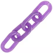 39x23mm Oval transparent acrylic link - Purple marbled - White x1