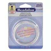 1.02 mm Round Copper Wire - German Style Wire - Silver-Plated x 4 m