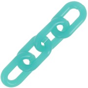 39x23mm Oval transparent acrylic link - Turquoise blue x1|raw }}