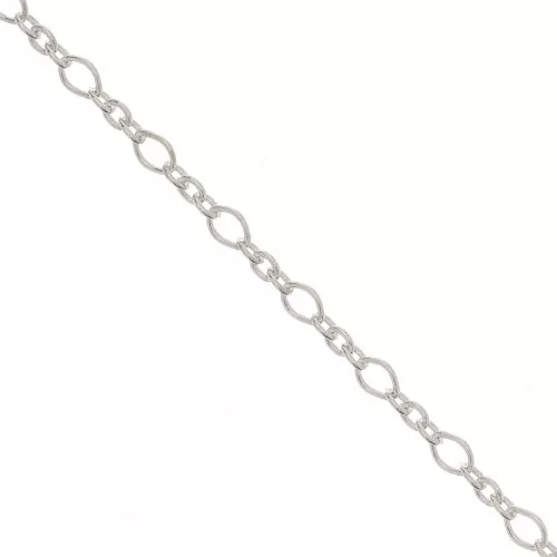 Cable chain links (1x3) Chain 2.2mm 925 Sterling Silver x1m