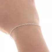 Cable chain links (1x3) Chain 2.2mm 925 Sterling Silver x1m