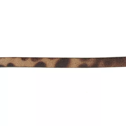 Leather lace 5x2mm Leopard x30cm
