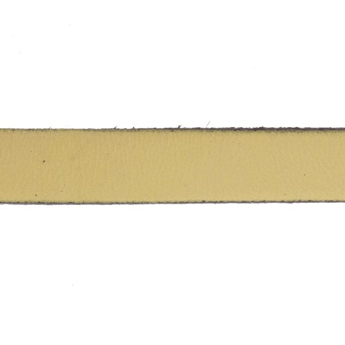 Leather lace 10mm Gold tone x30cm