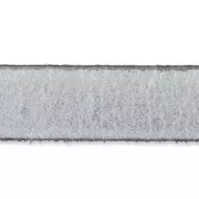 Leather lace 10mm Silver tone x30cm