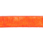 Leather lace 10mm Orange Fluo x30cm