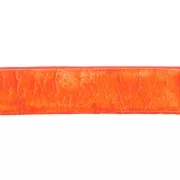 Leather lace 10mm Orange Fluo x30cm