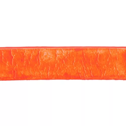 Leather lace 10mm Orange Fluo x30cm