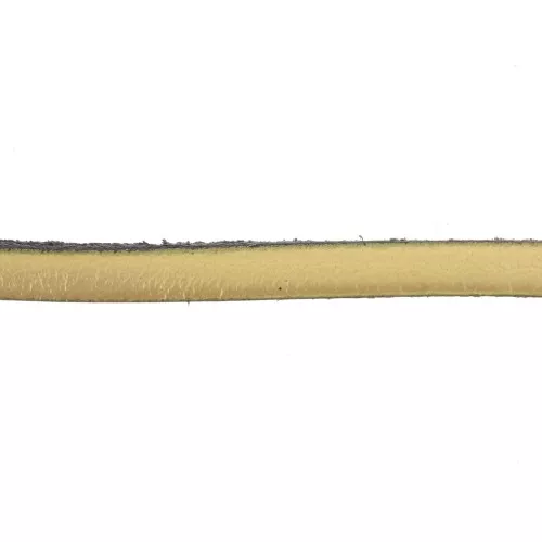 Leather lace 5x2mm Gold tone x30cm