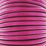 European Leather cord 5mm Fuschia x1m