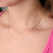 1.35mm Fancy mesh choker - Gold filled x45cm