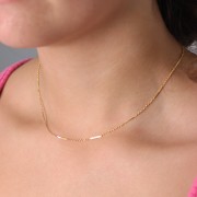 1.35mm Fancy mesh choker - Gold filled x41cm