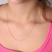 1.35mm Fancy mesh choker - Gold filled x50cm