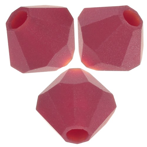 4mm Preciosa - Rondelle Bead - Siam Matt x30