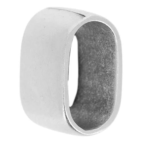 Slider 7.5x12mm bead for 5mm cords Old silver tone x1