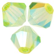 4mm Preciosa - Rondelle Bead - Limecicle AB 2X x30|raw }}