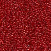 Miyuki Seed beads 15/0 1419 - Dyed Silver Lined Red x8g