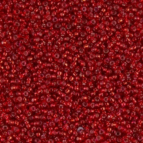 Miyuki Seed beads 15/0 1419 - Dyed Silver Lined Red x8g