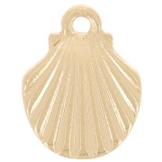 13x10mm Shell Charm - Gold Tone x1|raw }}
