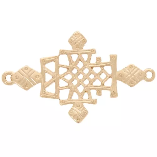 38x23mm Cross insert Touareg - Gold Tone x1