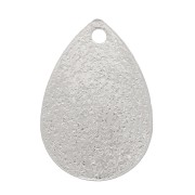 13.5x9mm Diamond-effect drop sequin - Rhodium x1