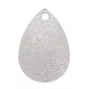 13.5x9mm Diamond-effect drop sequin - Rhodium x1