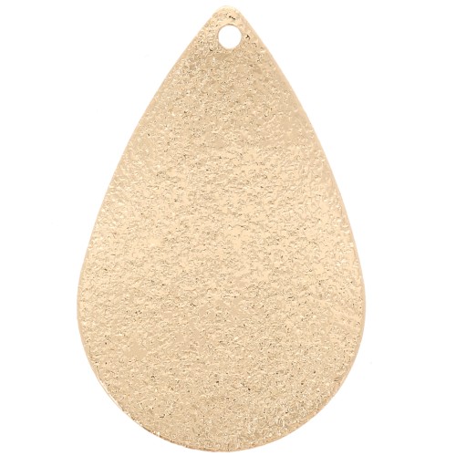 25.5x16.5mm Diamond-effect drop sequin - Gold Tone x1