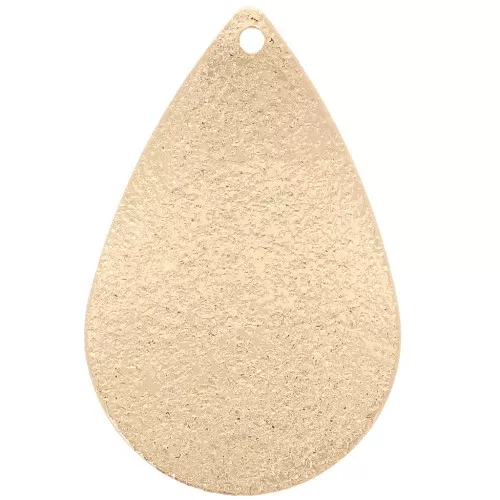 25.5x16.5mm Diamond-effect drop sequin - Gold Tone x1