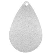 25.5x16.5mm Diamond-effect drop sequin - Rhodium x1|raw }}