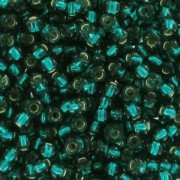 Miyuki Seed beads 11/0 30 - Silver Lined Transparent Dark Teal x8g|raw }}