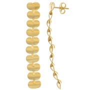 58x10mm Long pendant earrings - Fine Gold-plated x2|raw }}