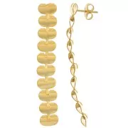 58x10mm Long pendant earrings - Fine Gold-plated x2