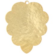 27x22.5mm Textured leaf pendant - Fine Gold-plated x1|raw }}