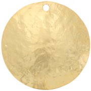 20mm Round textured pendant - Fine Gold-plated x1|raw }}