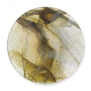 Round facetted cabochon 18mm Labradorite|raw }}