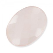 Oval facetted cabochon 18x13mm Rose Quartz|raw }}