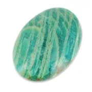 Oval facetted cabochon 18x13mm Amazonite striped x1