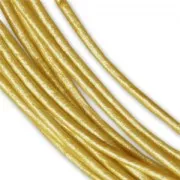Leather cord 1mm Gold tone x 3m