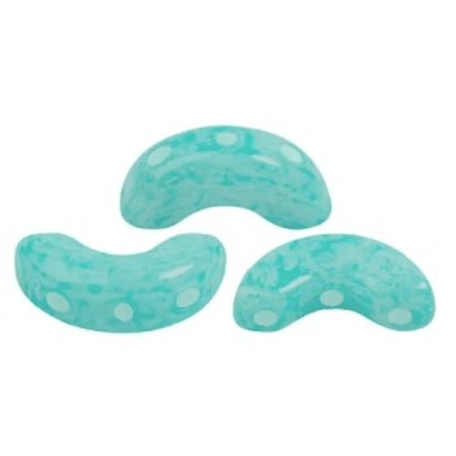 5x10mm Arcos® by Puca® - Milky Green Turquoise x10g