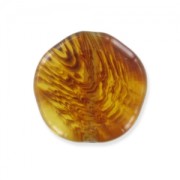 Irregular puck 14mm imitation ambre x1|raw }}