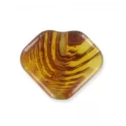 puck like diamond 13mm imitation ambre x1