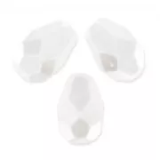 Fire Polished faceted pear-shaped beads 7x5mm White Pearl x25