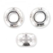 Flat round 5x3,1mm Silver tone x20