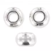 Flat round 5x3,1mm Silver tone x20