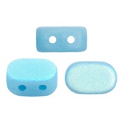 4x6mm Lipsi® Glass beads by Puca® - Opaque Aqua AB Mat x10g
